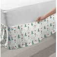 thumbnail image 2 of Dino Bed Skirt, Happy Birthday Themed Cartoon Princess with Crown and T-Rex Pattern, Elastic Bedskirt Dust Ruffle Wrap Around for Bedding Decor, 4 Sizes, Multicolor, by Ambesonne, 2 of 2