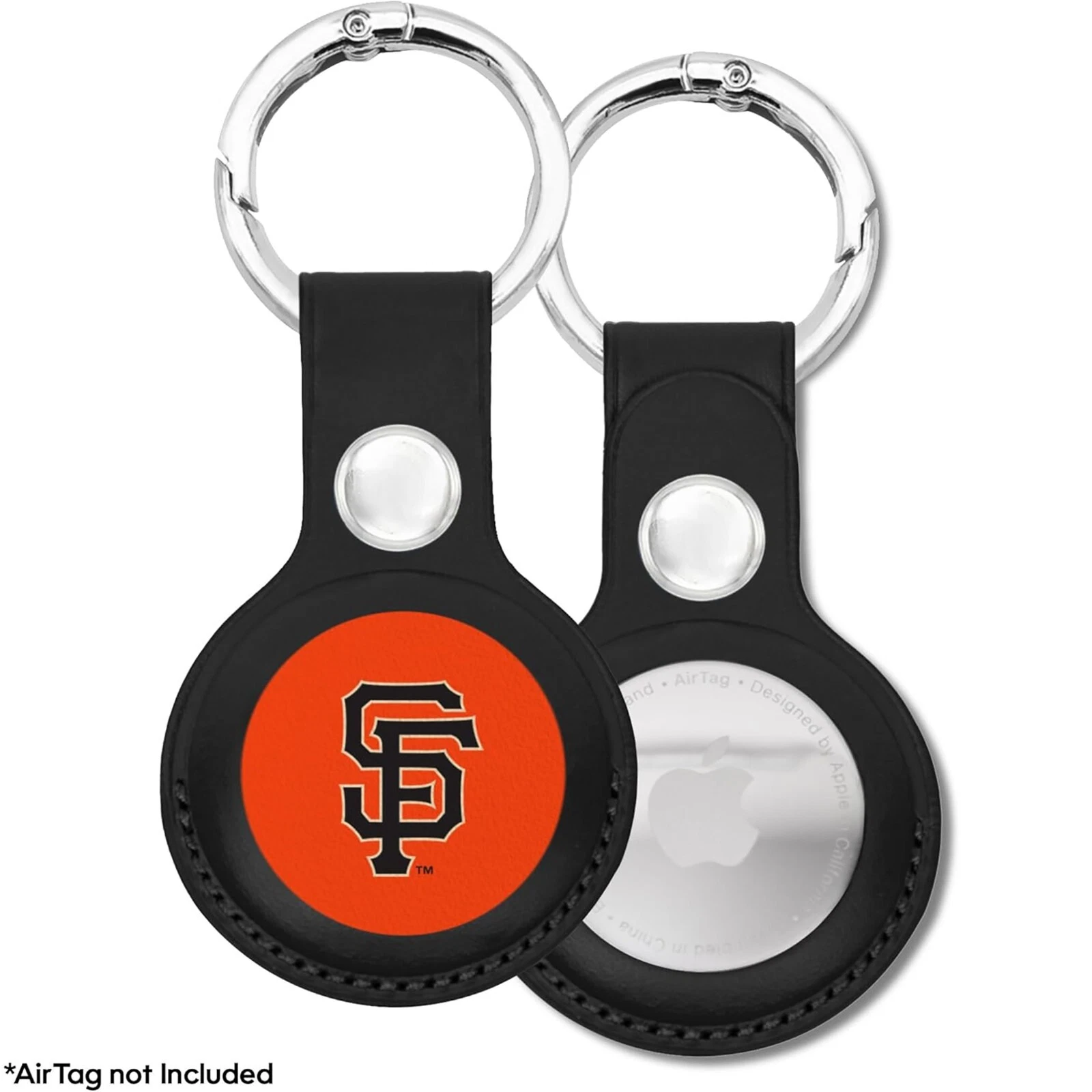 Pets First MLB Keychain Apple Air Tag Holder for Dogs & Cats Leather Airtag Case