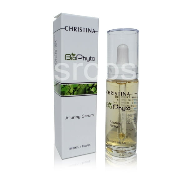 Suero seductor Christina Bio Phyto para rostro con ácido hialurónico | Combate el envejecimiento, la deshidratación, las manchas oscuras | Suero facial con vitamina C | Elasticidad mejorada | Para tod