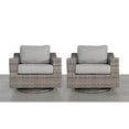 thumbnail image 2 of Home Square 2 Piece Beachcroft Swivel Patio Arm Chair Set in Beige, 2 of 5