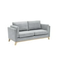 thumbnail image 3 of Chenille Fabric Sofas and Couches 72 Inches Long, Modern Couch Tufted Back Sofa, Armrest and Wooden Legs for Living Room, Apartment, Bedroom (Gray), 3 of 7