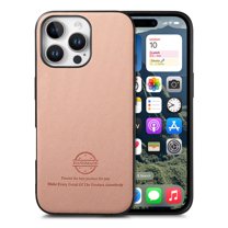 Dteck Case for iPhone 13 Pro Max,Slim Premium Canvas Grain PU Leather,Soft TPU Bumper,Non-Slip Anti-Scratch Shock-Absorbent,Protective Phone Cover for iPhone 13 Pro Max,Pink