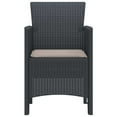 thumbnail image 5 of vidaXL Garden Chair 4 pcs Anthracite 53 x 49 x 85 cm PP, 5 of 6