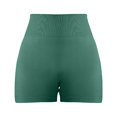 thumbnail image 5 of Bovemsi High Waisted Butt Lifting Yoga Shorts for Women - Scrunch Booty Workout Shorts with 4.5" Inseam, Green, L, 5 of 5