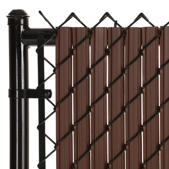 Slat Depot™ Maximum Privacy Brown for 4ft Chain Link Fence