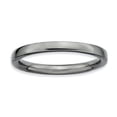 thumbnail image 1 of Sterling Silver Stackable Expressions Black-plated Polished Ring Size 6, 1 of 3