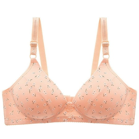 

YDKZYMD Women Padded T-Shirt Bra Push Up With Lightly Lined Smoothing Bras Wireless Full-Coverage Bralette Comfort Stretch Bra