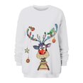 thumbnail image 5 of 2023 Chandails de Noël pour Femmes en Liquidation Col Rond Mode Décontractée Manches Longues Imprimé de Noël Chandails Blouse, 5 of 5