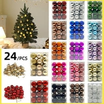 PALIFEUR 24 Pcs Christmas Balls Ornament, Hanging Christmas Ball for Christmas Tree Ornament, Christmas Tree Balls for Home Indoor/Outdoor Holiday Party Decor ( 1.2 Inch )