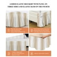 thumbnail image 5 of Beige Gradient Bed Skirt King Size 16" Drop Countryside Farmhouse Abstract Ruffled Wrap Around Bed Skirts Adjustable Elastic Bedskirt Dust Ruffle for King Size Bed, 5 of 7