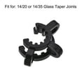 thumbnail image 2 of Uxcell Plastic Mounting Clamp Lab Joint Clip for 14/20 or 14/35 Glass Taper Joints Black 5 Pack, 2 of 5