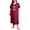 A06-WineQueen, variant on Plus Size Nightgowns for Women V Neck Short Sleeve Nightshirts Sleepwear