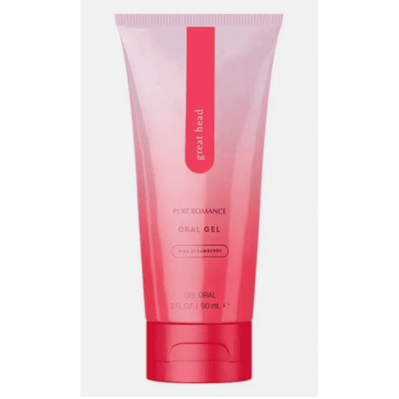 New Pure Romance-GREAT HEAD- Oral Gel Pink Strawberry