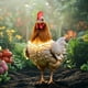 thumbnail image 4 of Decoración navideña de gallinas en forma de enchufe | Estaca de animales de granja para jardín al aire libre | Decoración acrílica de animales para jardín para exhibir en Navidad, 4 of 5
