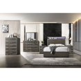 thumbnail image 2 of ACME Escher Wooden Queen Panel Bed with LED in Gray Oak, 2 of 3