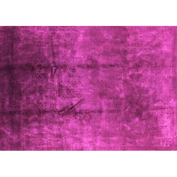 Ahgly Company Indoor Rectangle Oriental Pink Industrial Area Rugs, 3' x 5'