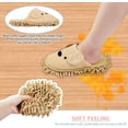 thumbnail image 3 of Zapatillas de fregona para perros de dibujos animados, zapatillas de microfibra para limpiar el polvo, zapatos de fregona extraíbles para la oficina, la habitación del hogar (caqui), 3 of 5