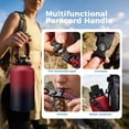thumbnail image 5 of 64oz Insulated Water Bottle with Straw & Spout Lids, Stainless Steel Half Gallon Jug with Paracord Handle, Leakproof, BPA-Free, 5 of 9