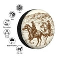 thumbnail image 5 of Gaeub Western Desert Cowboys1 14-17in Tire Cover, Spare Tire Cover, for Camper Caravan, Trailer, Car, Truck, SUV, Jeep - 15 inch, 5 of 9