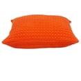thumbnail image 7 of Parkland Collection Transitional Solid Orange Square 20" x 20" Pillow, 7 of 7