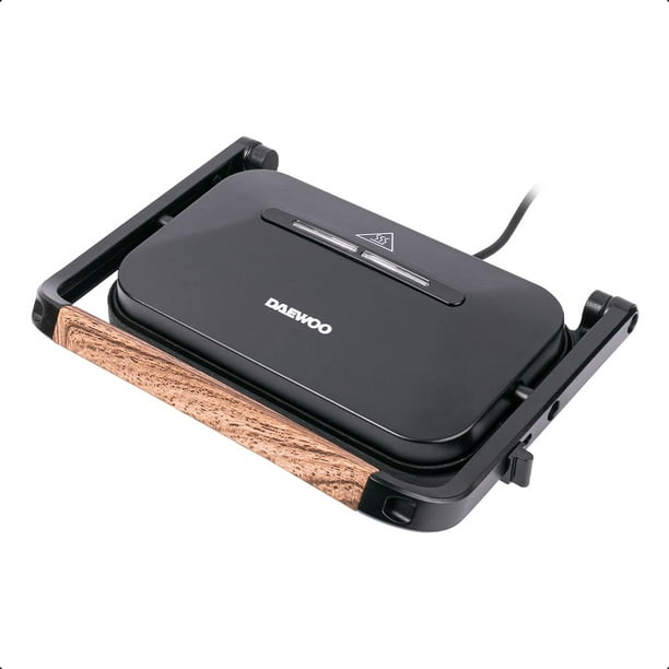 Panini Grill DAEWOO 2 rebanadas DHG-2675 tapa ajustable control de temperatura 1200W