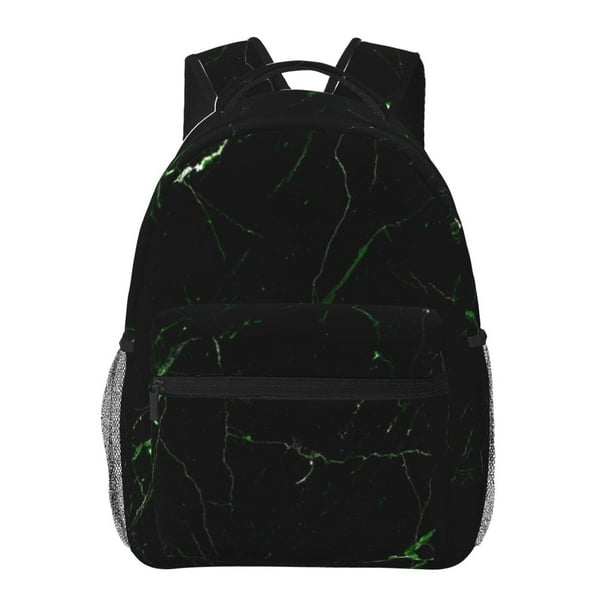 Fotbe Black Marble Mochila Casual con Estampado para Escuela, Viajes y Actividades al Aire Libre - Duradera, Ligera y Cómoda