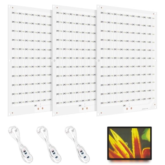 3Pcs Lithophane LED Backlight Board Kit for A1/A1 Mini/P1P CMYK 5V USB 3D Printer PCB Lithophane Panel with 1.5 m Power Cable 3D Printer Accessories for Home Office