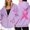 Light Purple, variant on NinXxx Women's Cancer Awareness Zip Up Hoodie Pocket Drawstring Casual Sweatshirt Grey XL