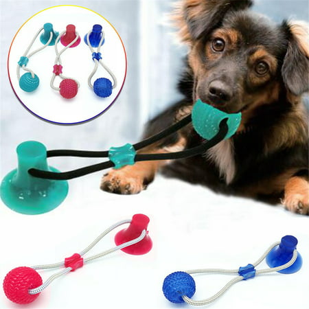 Multifunction Pet Molar Bite Toy Dog Ropes Toy, Self-Playing Rubber Ball Toy with Suction Cup Molar Chew Toy Cleaning (Best Toys For Anal Play)