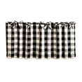 thumbnail image 6 of Handmade Ruffled Oven Curtain with Ribbon Ties Farmhouse Style Polyester Dishwasher Cover Hide Appliance Skirt for Stove Decor, 30x21.3 in, 6 of 7