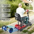thumbnail image 2 of TopMate ES41 Mobility Scooter for Seniors Adults Lightweight Foldable Airline Approved, Powered Electric Travel Scooters with Ultra Wide Seat Adjustable Handle Bar and Basket - Red, 2 of 6