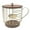 Gold, variant on Large Capacity K Cup Holder Coffee Pod Storage Organizer Iron Storage Basket with Wooden Base & Lid