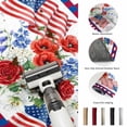 thumbnail image 5 of Round Area Rugs 3.3Ft, 250th Anniversary Floral Non-Slip Washable Circle Rugs Carpet, Red Blue Stars 4th of July Indoor Outdoor Rug Floor Mats Throw Runner for Bedroom Living Room Bathroom, 5 of 8