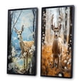 thumbnail image 3 of Designart "Deer beautyful Fawn Pastoral I" Deer Framed Wall Art Set Of 2 - Brown Animals Frame Gallery Set For Office Decor, 3 of 7