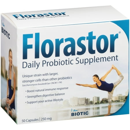 Florastor® Daily Probiotic Supplement 250mg Capsules 50 ct Box - Walmart.com