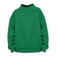 thumbnail image 5 of Women's Plus Size Casual Pullover, No Hood Crewneck Sweatshirt, Soft Long Sleeve Top, Loose Fit Comfort Wear, Oversized Everyday Blouse for Women Green M, 5 of 5