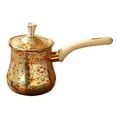 thumbnail image 1 of 720ml Turkish Coffee Pot Stovetop Coffee Maker with Long Wooden Handle Stainless Steel, 1 of 6
