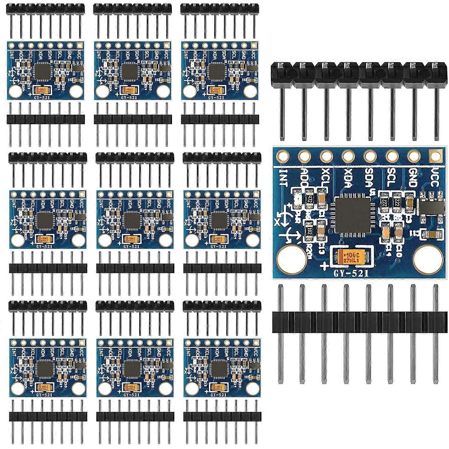 10 Pieces -521 MPU-6050 MPU6050 Module, 3 Axis Accelerometer 6 DOF ...