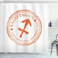 thumbnail image 1 of Ambesonne Sagittarius Shower Curtain, Grunge Zodiac, 69"Wx70"L, Orange and White, 1 of 3