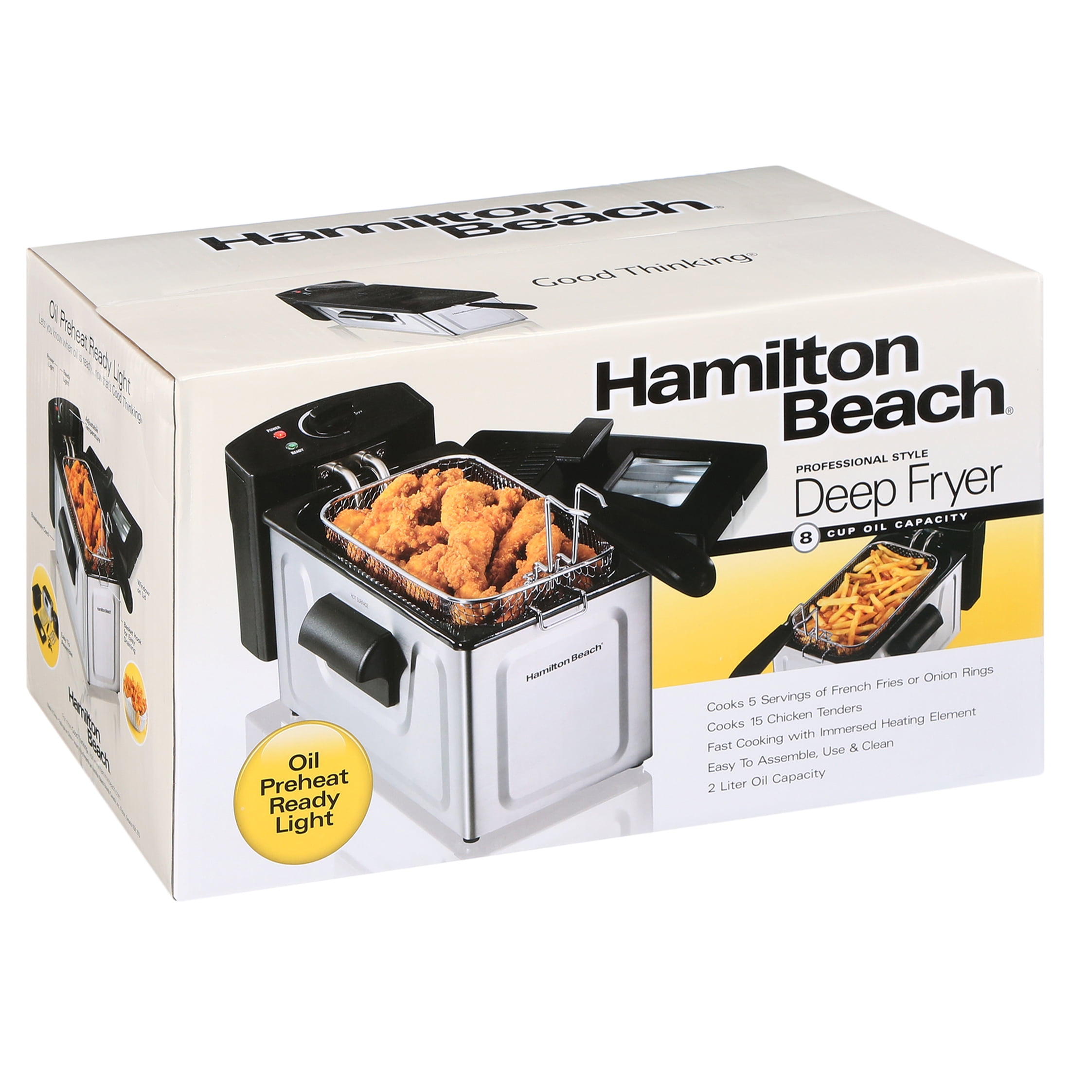 Best Buy: Hamilton Beach 12 Cup Professional-Style Deep Fryer with