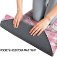 thumbnail image 3 of Strawberry Plants Fruit Rabbit Checkered Hot Yoga Mat Towel Non Slip for Hot Yoga - Quick-Drying Yoga Mat Cover with 4 Corner Pockets with Travel Bag - Hot Yoga Towel Non Slip 70"x26", 3 of 6
