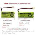 thumbnail image 4 of Batería para teléfono inalámbrico BAOBIAN BT18433 BT28433 2.4V 550mAh, 4 of 7