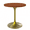 Cognac Brown, variant on LeisureMod 27" Round Dining Table with MDF Top and Brushed Gold Stainless Steel Pedestal Base Seats 2-3 Person for Modern Home, Kitchen, Cafes Verve Collection Dark Maple