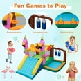 thumbnail image 6 of Costway Flamingo-Themed Bounce Castle 7-in-1 Kid Inflatable Jumping House Without Blower, 6 of 11