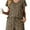 15-LD Khaki, variant on Women's Knit Pajamas Set Ruffle Sleeves Sleepwear Casual 2 Piece Pjs Soft Loungewear with Pockets