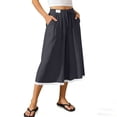 thumbnail image 4 of Noric Women's Capri Pants Wide Leg High Waisted Drawstring with Trim Pockets Summer Casual Loose Lace Capris, 4 of 8
