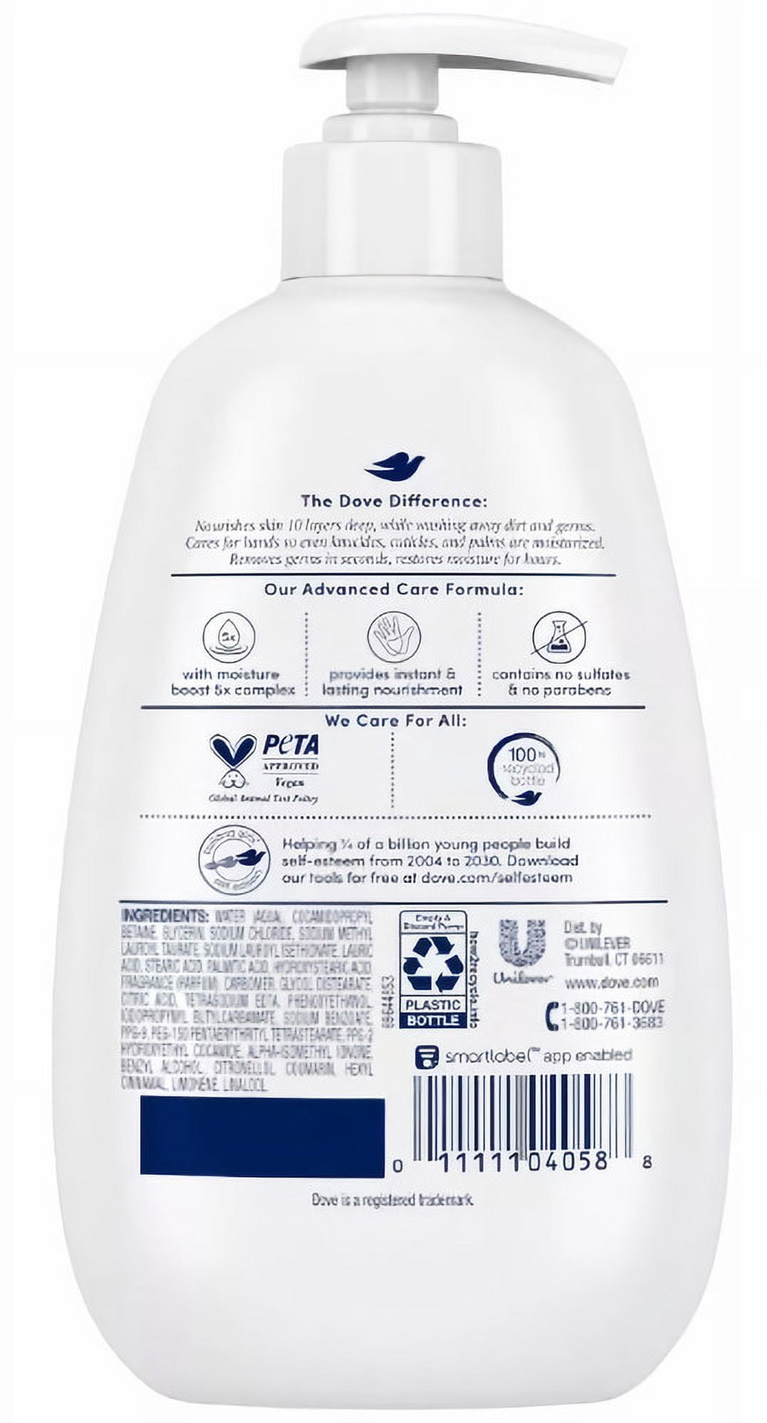 Dove Advanced Care Deep Moisture Hand Wash 12 fl oz (Pack of 6)
