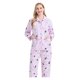 thumbnail image 5 of Conjunto de Pijama y Ropa de Descanso de Algodón para Mujer, Top de Manga Larga con Botones y Pantalones con Cintura Elástica y Cordón, Pijamas Suaves y Cómodos de Largo Completo para Mujer, Flores R, 5 of 7