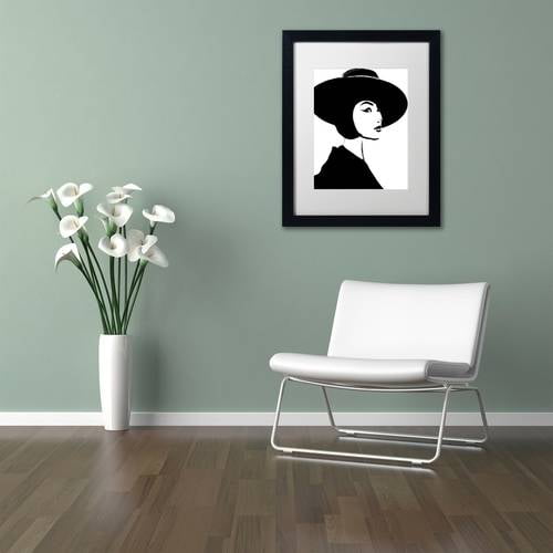 Trademark Fine Art "Mode" Canvas Art by Color Bakery White Matte, Black Frame