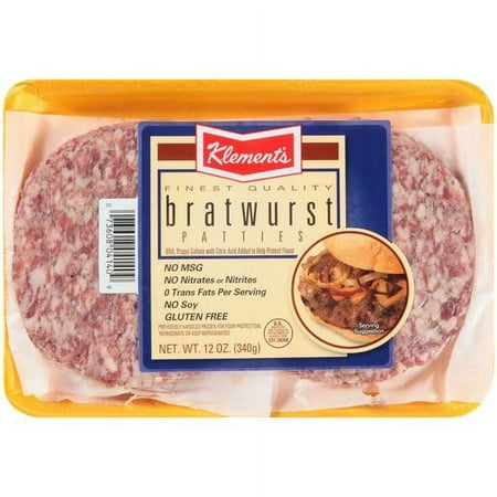 Klement's Bratwurst Sausage Patties, 12 oz